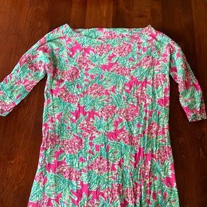 Lilly Pulitzer Cassie Dress in Pink Spike the Punch Pineapple Pattern